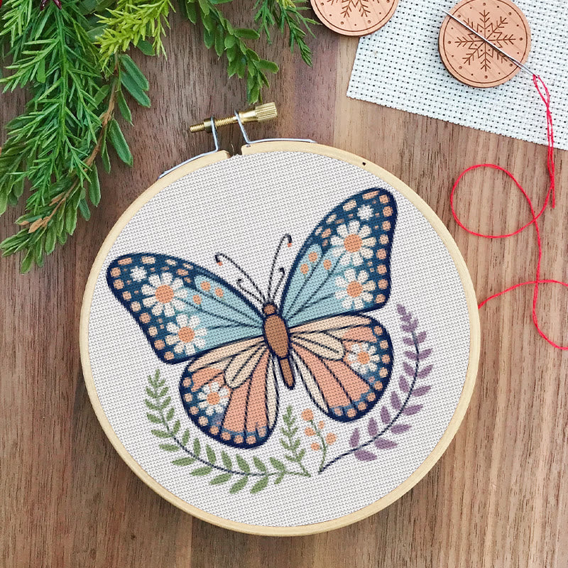  Cross Stitch Kit - Charming Butterfly | Diy Forest Animal Craft | Perfect Gift For Insect Lovers  - image 6