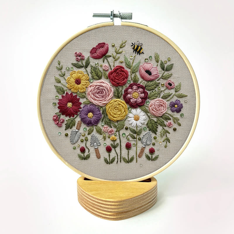 Rubbyoo Embroidery Kit - Fantastic Flower | Floral Room Ornament | Handmade Birthday Gifts - image 12