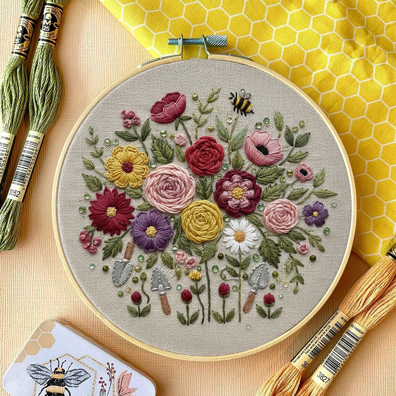 Rubbyoo Embroidery Kit - Fantastic Flower | Floral Room Ornament | Handmade Birthday Gifts - image 10