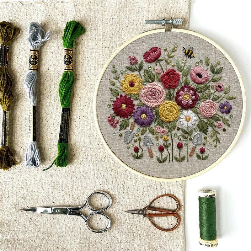 Rubbyoo Embroidery Kit - Fantastic Flower | Floral Room Ornament | Handmade Birthday Gifts - image 11