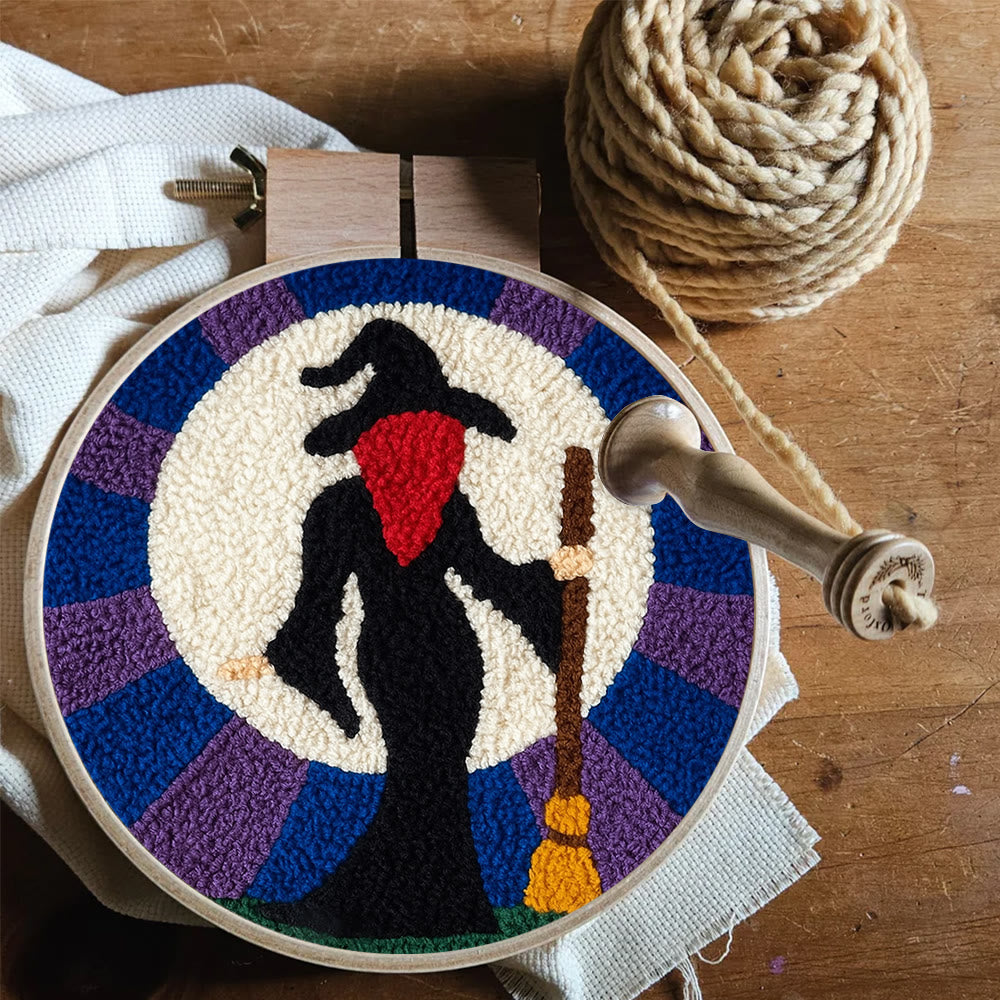 Magical Witch Punch Needle Kit - Unique Needle Coaster | Perfect For Holiday Decor - image 2