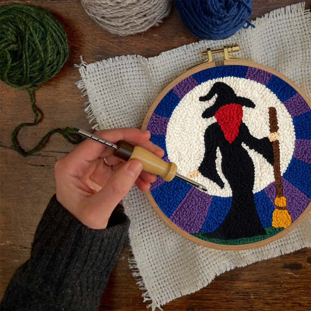 Magical Witch Punch Needle Kit - Unique Needle Coaster | Perfect For Holiday Decor - image 4