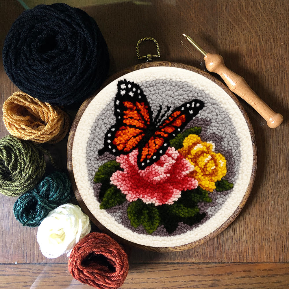 Fascinating Butterfly Punch Needle Kit - Charming Floral Craft | Perfect Handmade Gift For Her - image 8