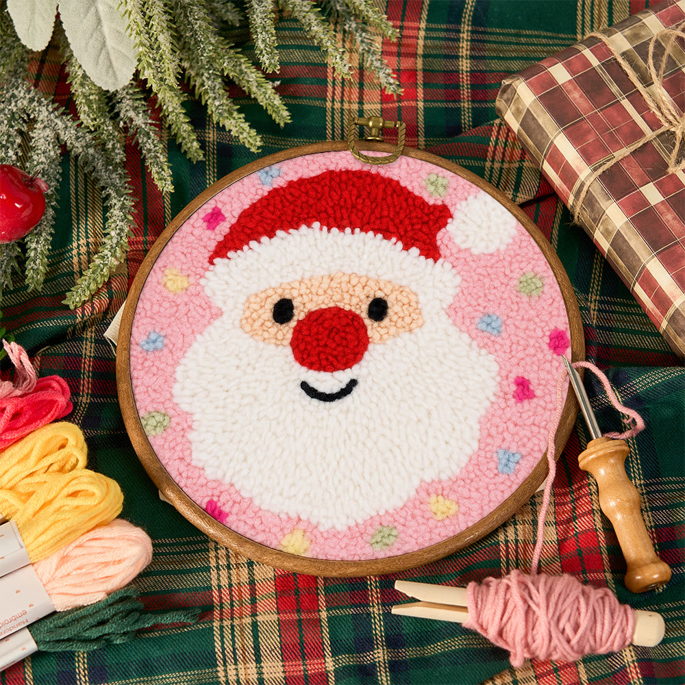 Adorable Santa Claus Punch Needle Kit - Christmas Celebration Gift | Perfect Diy Handicraft For Kid  - image 3