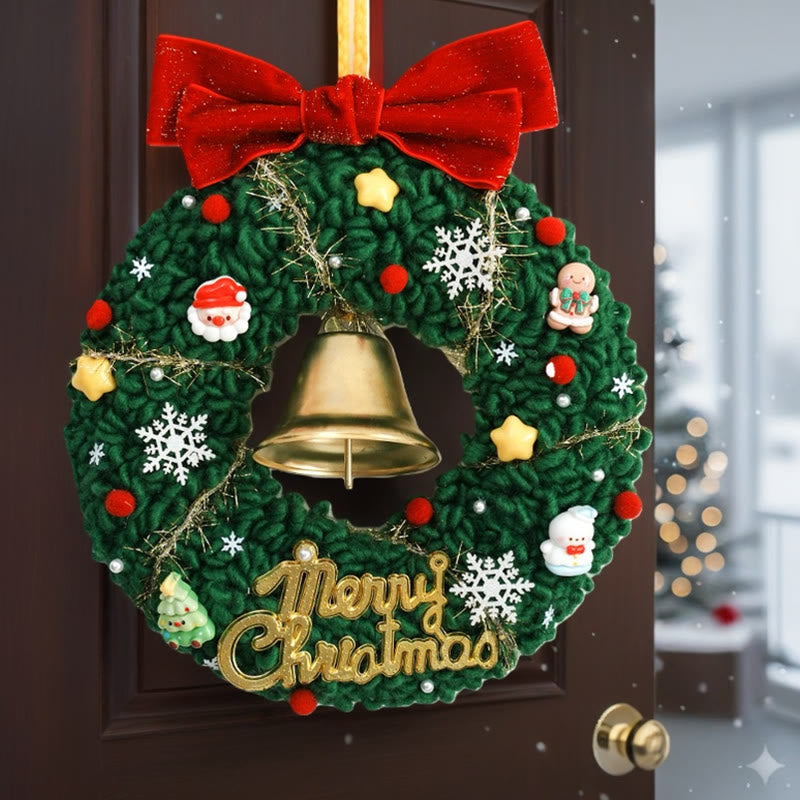 Christmas Wreath Punch Needle Kit - Unique Christmas Yarn Craft | Perfect Needlework For Home Ornament - image 4