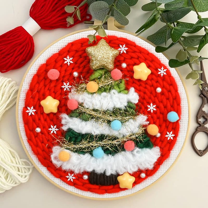 Christmas Tree Punch Needle Kit - Creative Needle Artcraft | Holiday Decorative Gifts - image 4