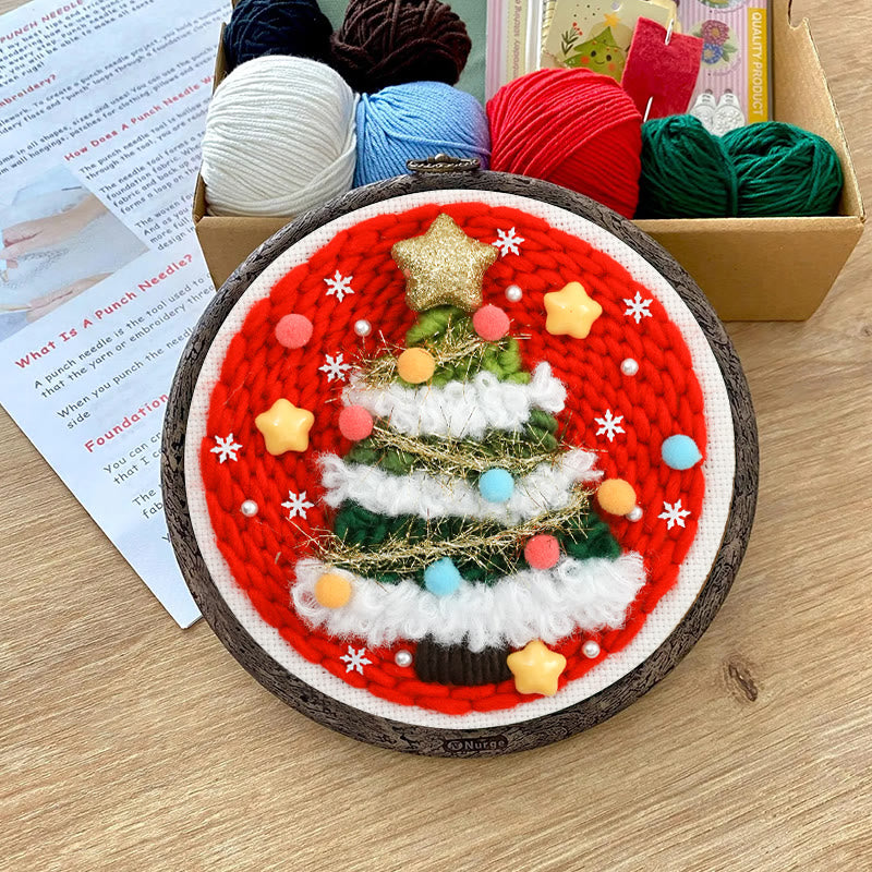 Christmas Tree Punch Needle Kit - Creative Needle Artcraft | Holiday Decorative Gifts - image 5