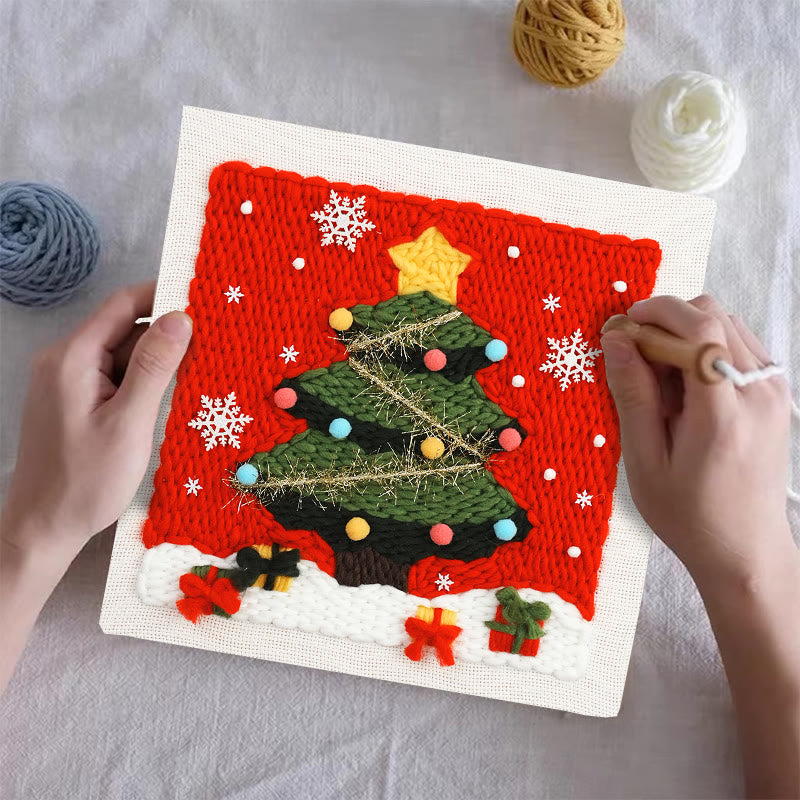 Christmas Series Square Punch Needle Kit - Personalized Needle Craft | Nice Christmas Decorative Gifts  - image 7