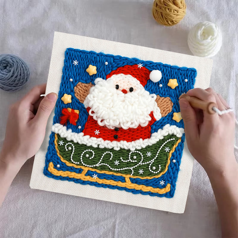 Christmas Series Square Punch Needle Kit - Personalized Needle Craft | Nice Christmas Decorative Gifts  - image 6