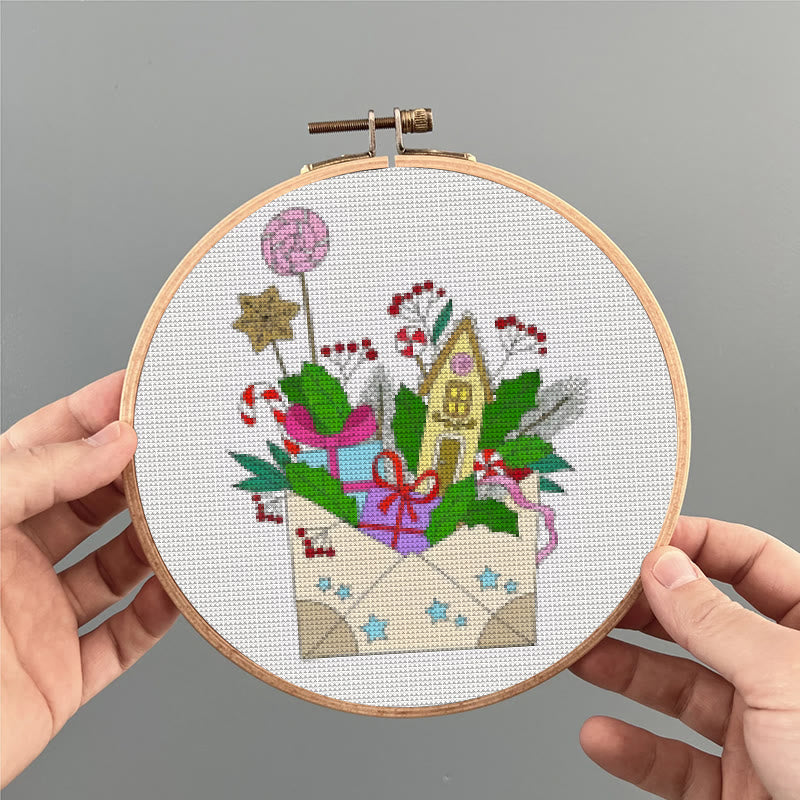  Cross Stitch Kit - New Year Envelope | Christmas Celebration Handicraft | Festival Home Decor - image 4