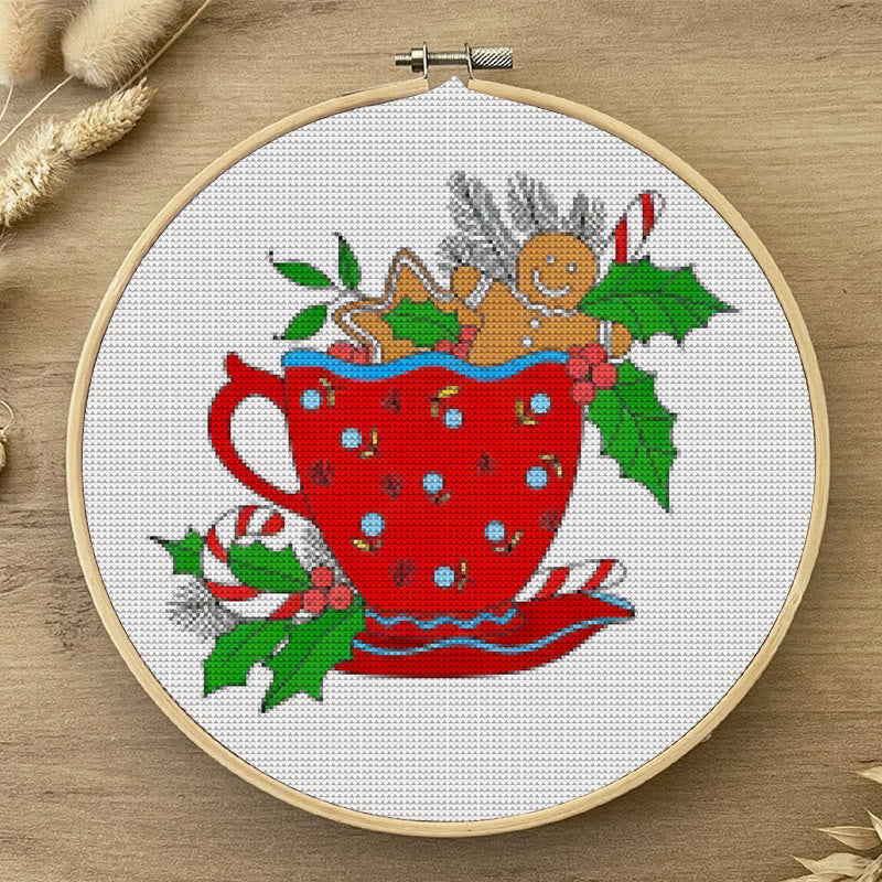 Cross Stitch Kit - Christmas Cup | Winter Needle Artwork | Unique Holiday  Collection - image 1