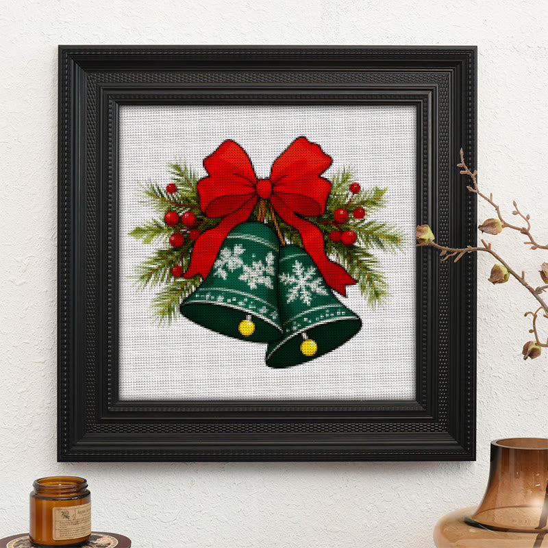Cross Stitch Kit - Christmas Bell | Christmas Tree Ornament | Diy Hoop Art - image 9