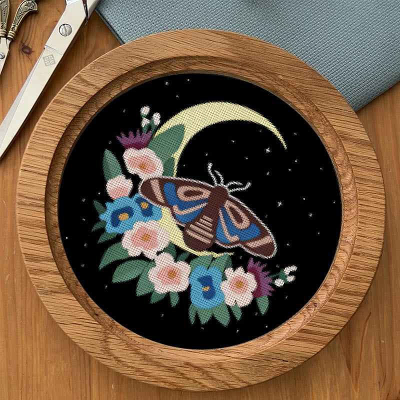 Cross Stitch Kit - Moonlight Moth | Creative Insect Artwork | Perfect For Room Decor - image 8