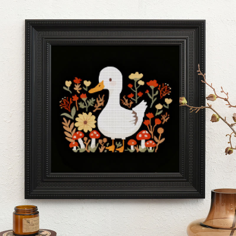 Cross Stitch Kit - Floral Duck | Autumn Animal Craft | Nice Stitch Gifts - image 9