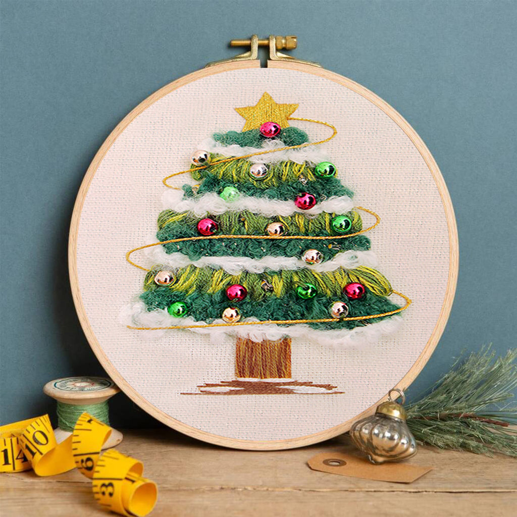 Rubbyoo Embroidery Kit - Shining Christmas Tree | Festive Holiday Decor | Perfect Needle Craft  - image 3