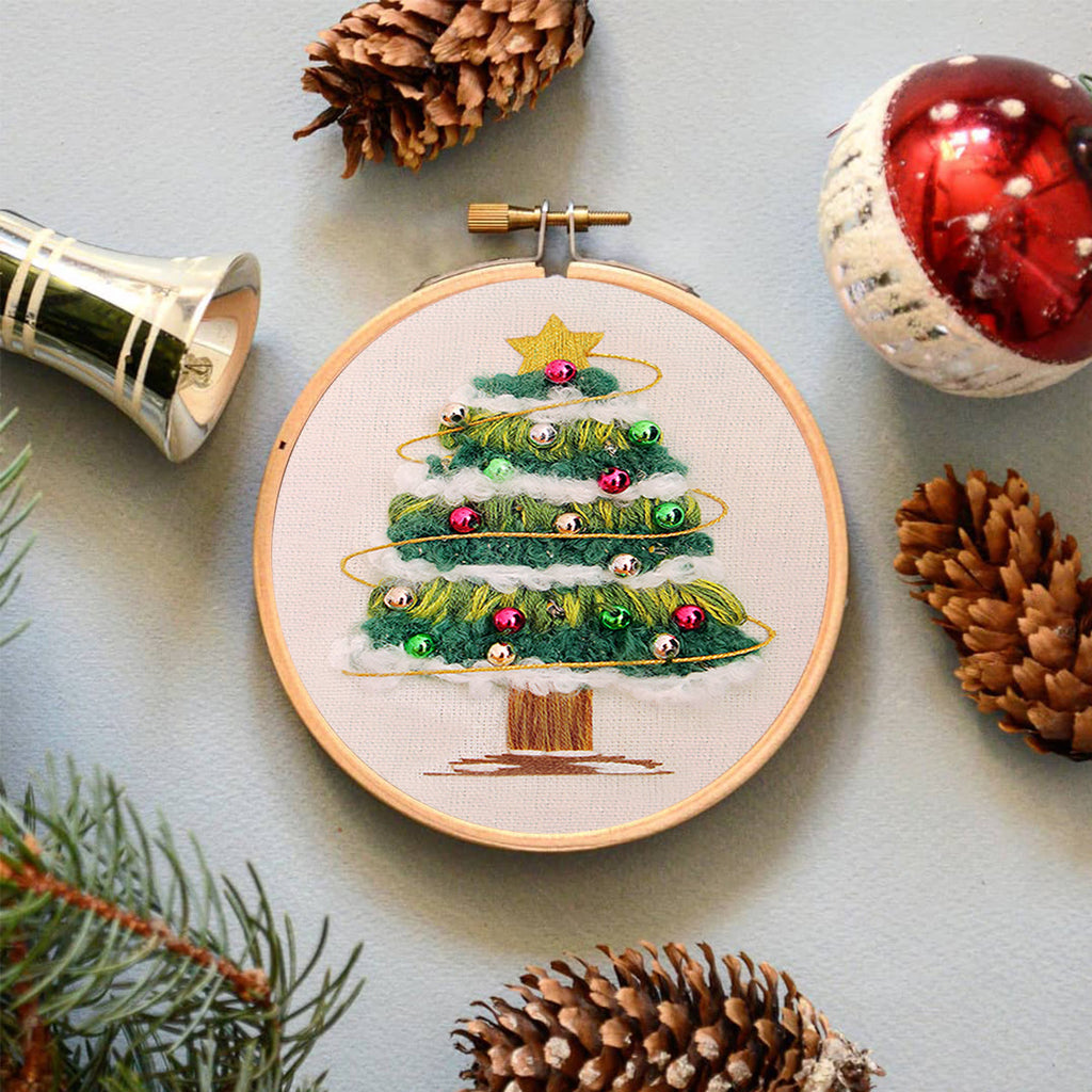 Rubbyoo Embroidery Kit - Shining Christmas Tree | Festive Holiday Decor | Perfect Needle Craft  - image 4