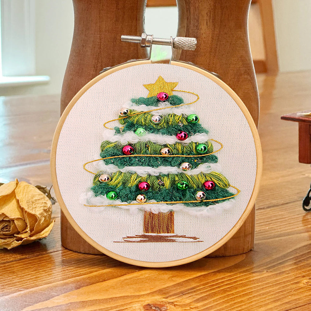 Rubbyoo Embroidery Kit - Shining Christmas Tree | Festive Holiday Decor | Perfect Needle Craft  - image 7