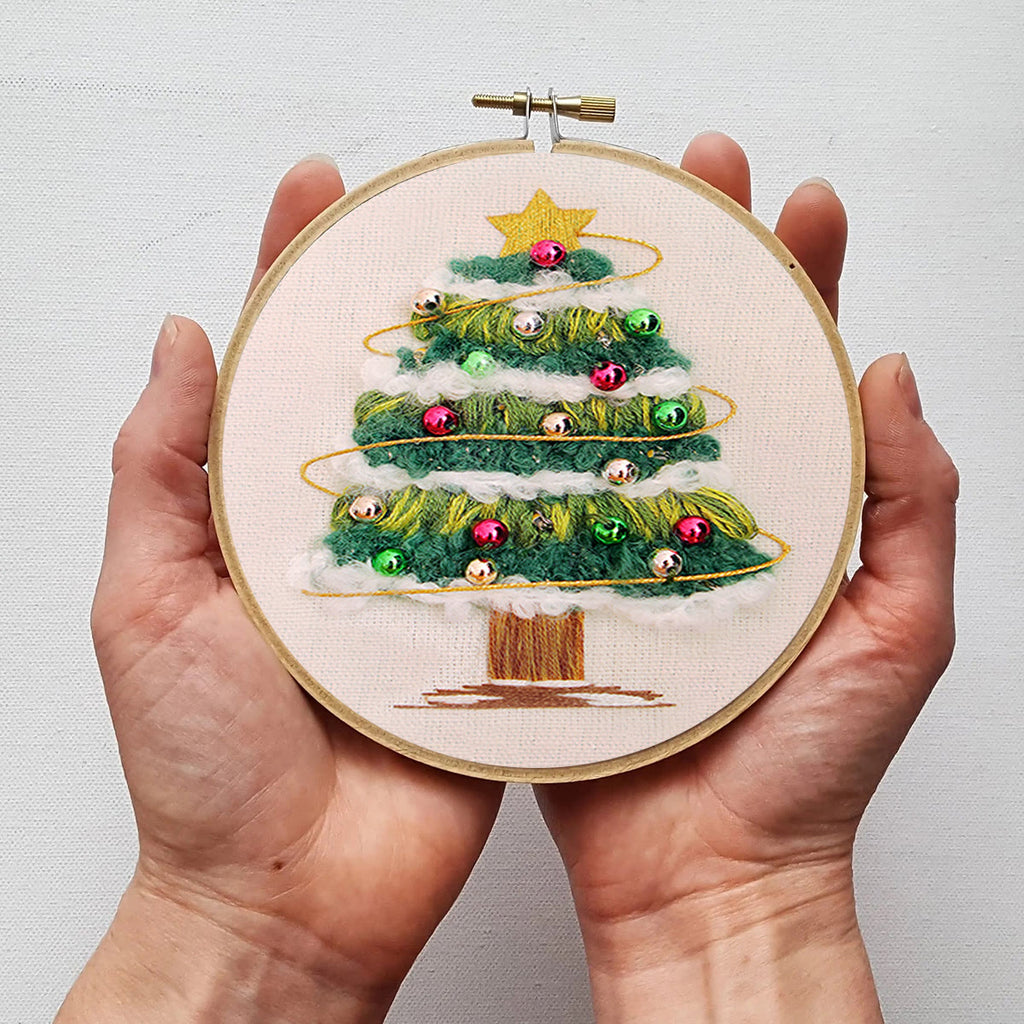 Rubbyoo Embroidery Kit - Shining Christmas Tree | Festive Holiday Decor | Perfect Needle Craft  - image 6