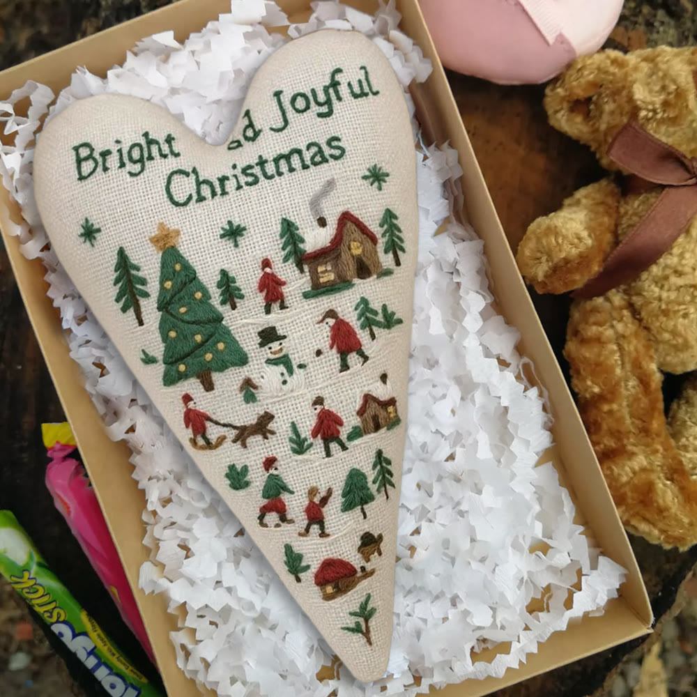 Rubbyoo Heart Embroidery Kit - Christmas Diorama | Christmas Decoration | Diy Holiday Gift - image 5