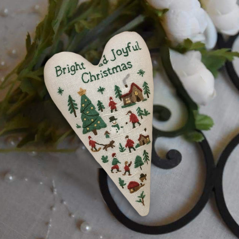 Rubbyoo Heart Embroidery Kit - Christmas Diorama | Christmas Decoration | Diy Holiday Gift - image 6