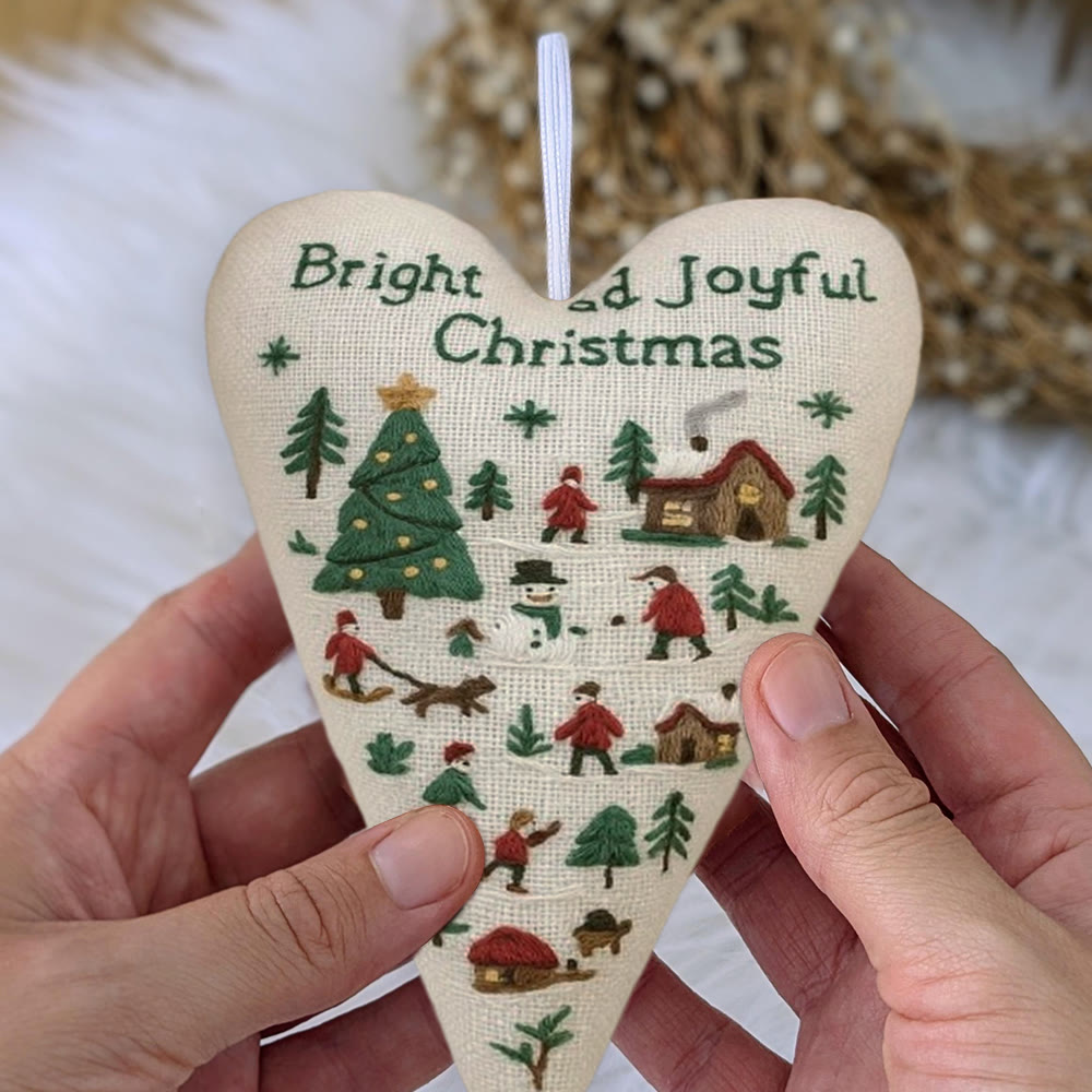 Rubbyoo Heart Embroidery Kit - Christmas Diorama | Christmas Decoration | Diy Holiday Gift - image 9