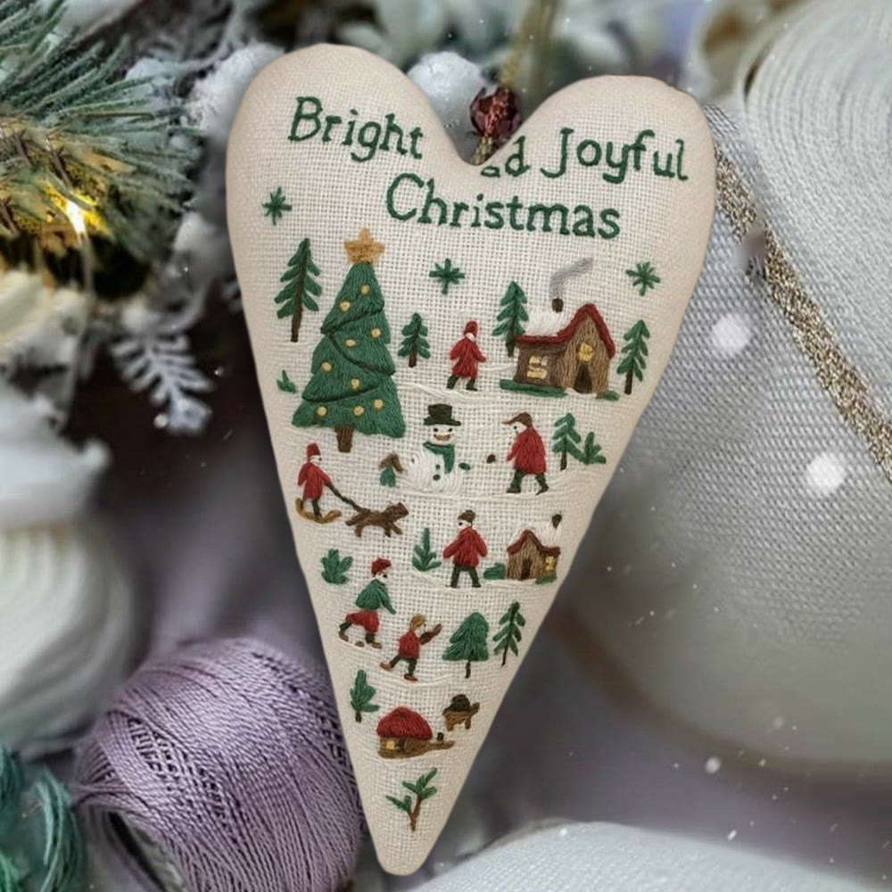 Rubbyoo Heart Embroidery Kit - Christmas Diorama | Christmas Decoration | Diy Holiday Gift - image 2