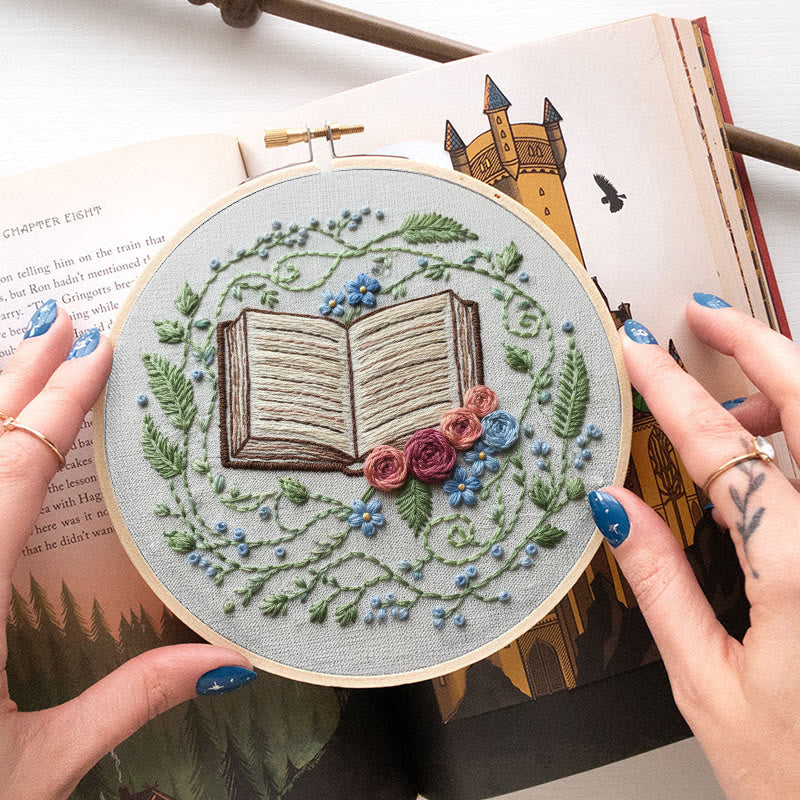 Rubbyoo Embroidery Kit - Blooming Book | Diy Hoop Art | Creative Home Ornament - image 4