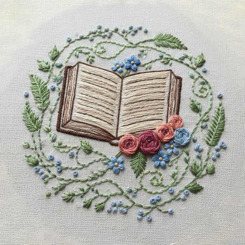 Rubbyoo Embroidery Kit - Blooming Book | Diy Hoop Art | Creative Home Ornament - image 9