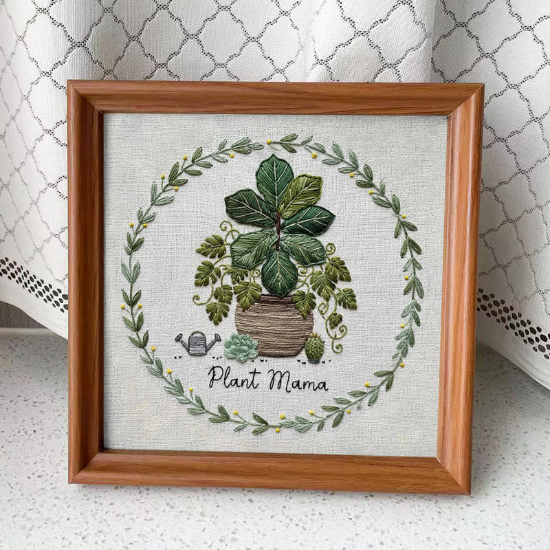 Rubbyoo Embroidery Kit - House Plant | Nice For Wall Decor | Diy Needle Craft  - Embroidery Kit Plus An Extra Frame - image 11