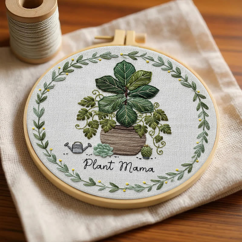 Rubbyoo Embroidery Kit - House Plant | Nice For Wall Decor | Diy Needle Craft  - image 5