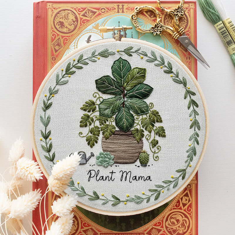 Rubbyoo Embroidery Kit - House Plant | Nice For Wall Decor | Diy Needle Craft  - image 8