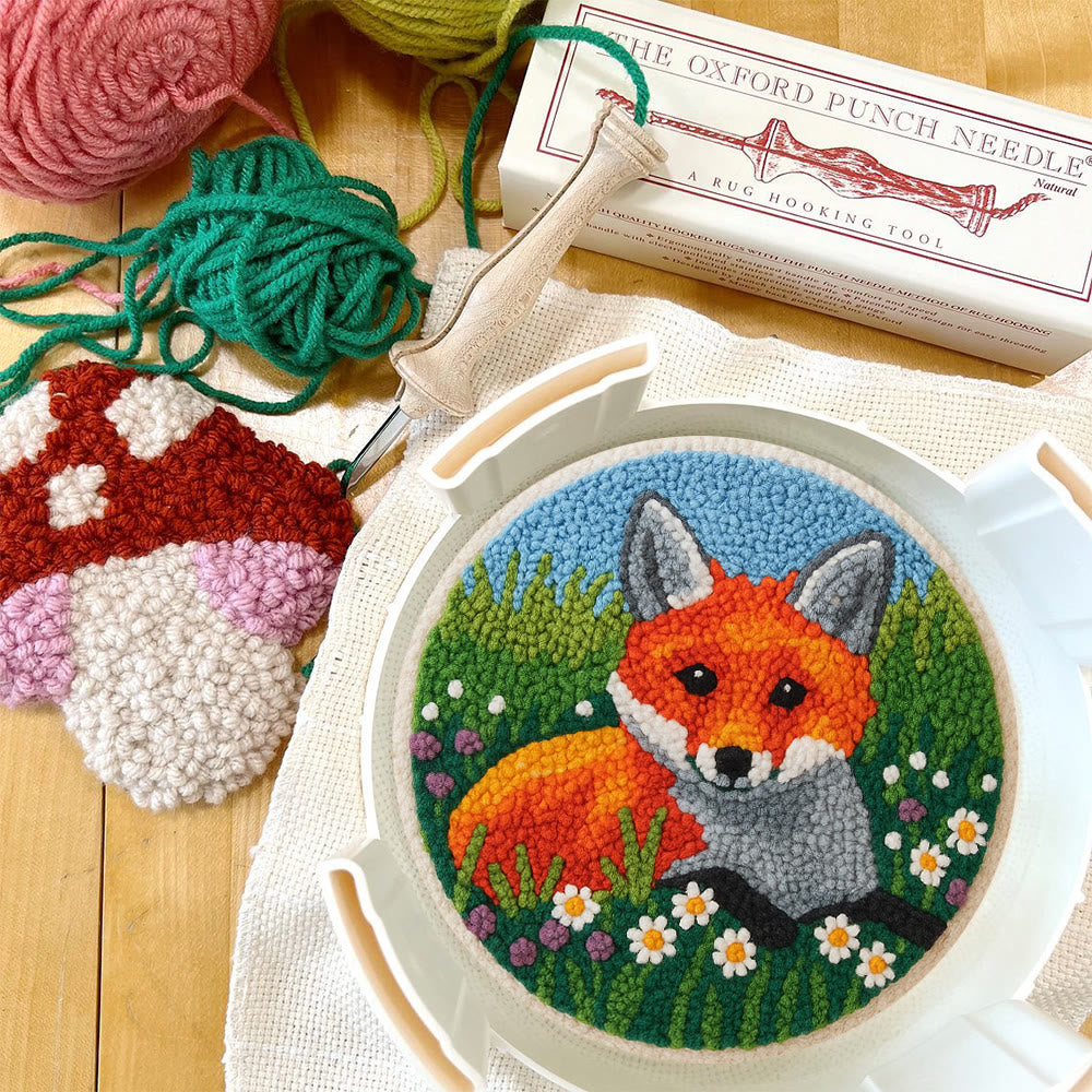 Fox In Meadow Punch Needle Kit - Nature Craft | Perfect For Craft Enthusiasts - image 9