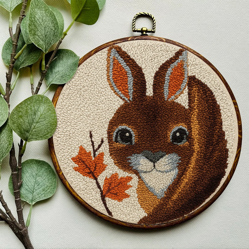 Autumn Bunny Punch Needle Kit - Handmade Craft | Ideal For Home Decor - image 5