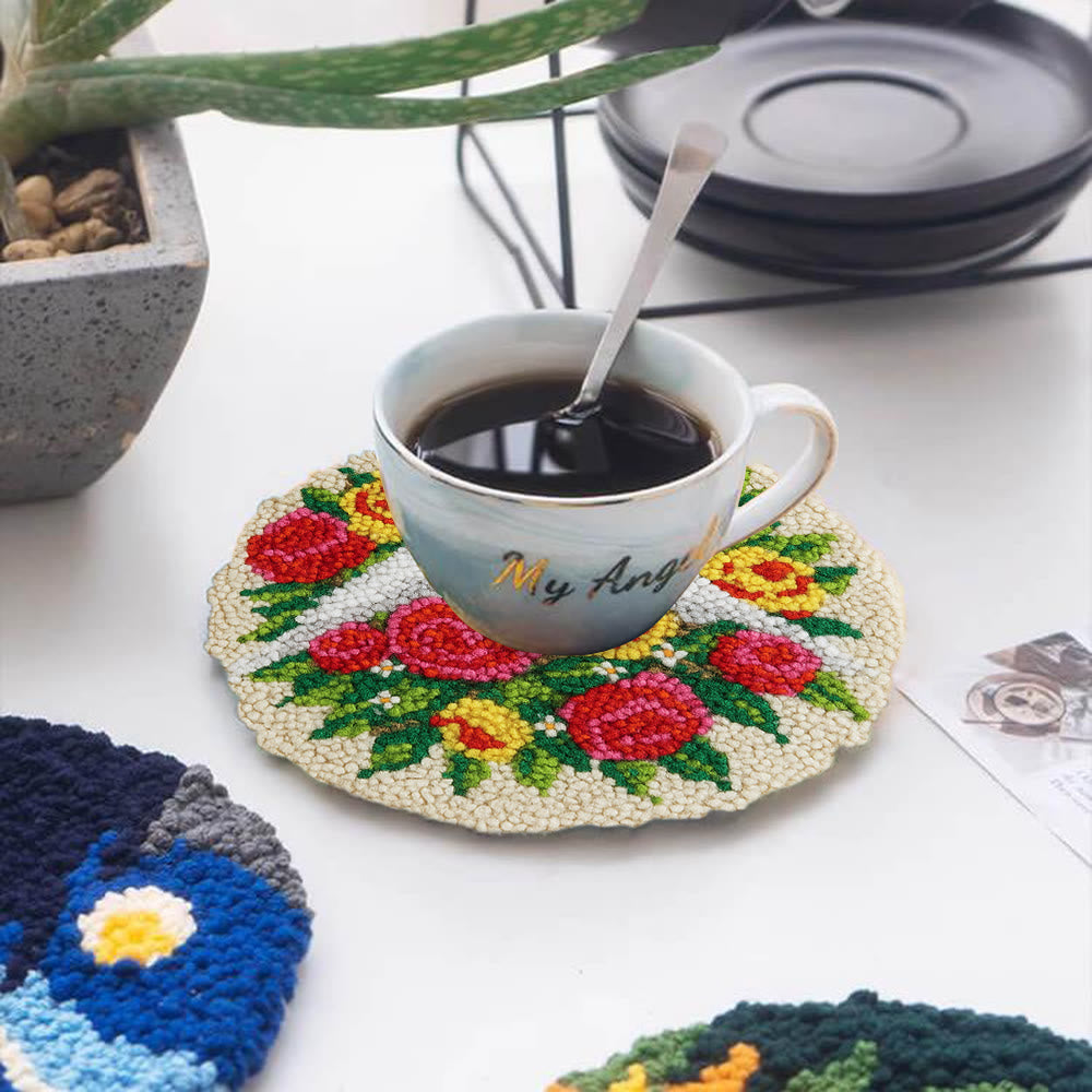 Dove Floral Wreath Punch Needle Kit - Artisan-made Craft | Vibrant Decor Piece - image 11