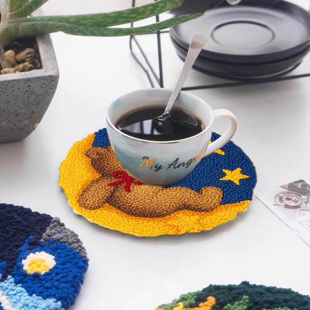 Moon Bear Punch Needle Kit - Handcrafted Art | Cozy Home Decor Hanging Ornament - image 11