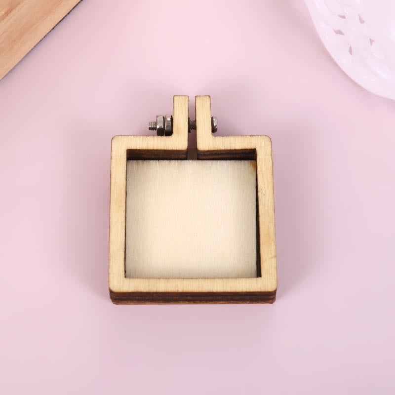 Embroidery Mini Wooden Irregular Shapes Hoops | Handmade Christmas Ornament | Perfect For Diy Stitch Art - image 6