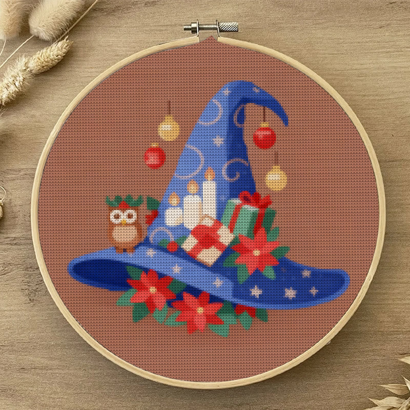 Cross Stitch Kit - Christmas Wizard Hat | Diy Stitch Christmas Craft | Nice For Christmas Decor - image 5
