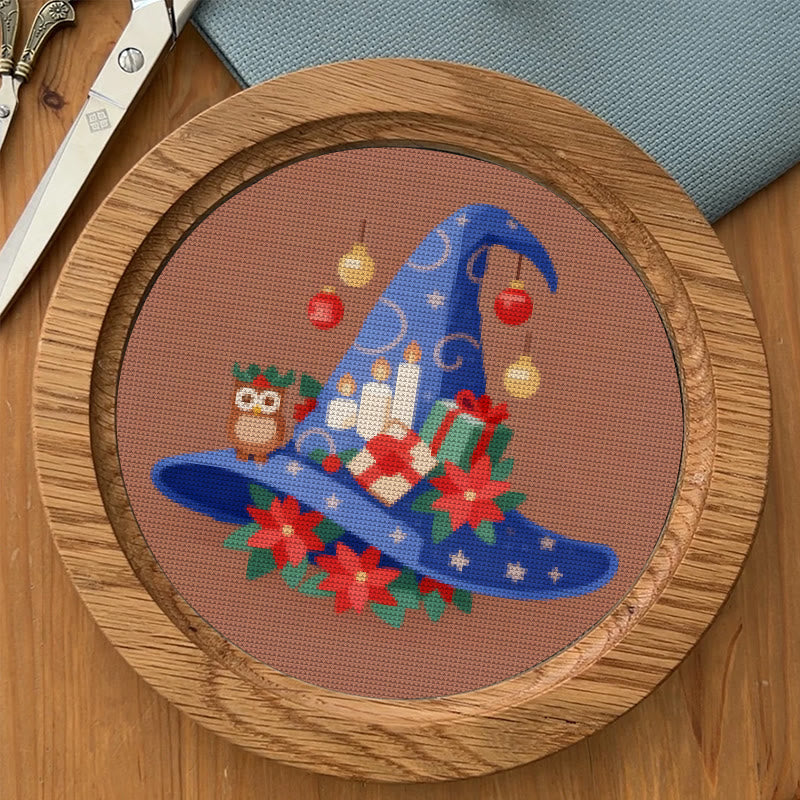 Cross Stitch Kit - Christmas Wizard Hat | Diy Stitch Christmas Craft | Nice For Christmas Decor - image 4