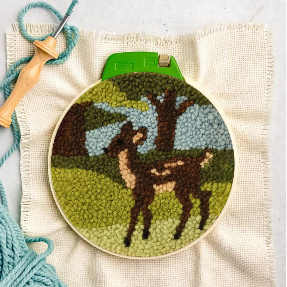 Forest Fawn Punch Needle Kit - Artisan-crafted Creation | Nature-inspired Lover's Pick - image 2