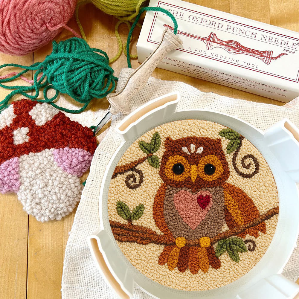 Heart Owl Punch Needle Kit - Diy Beginner | Whimsical Home Handmade - image 4