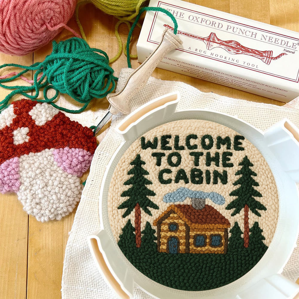 Cabin Welcome Punch Needle Kit - Handcrafted Art | Rustic-themed Home Accent - image 10