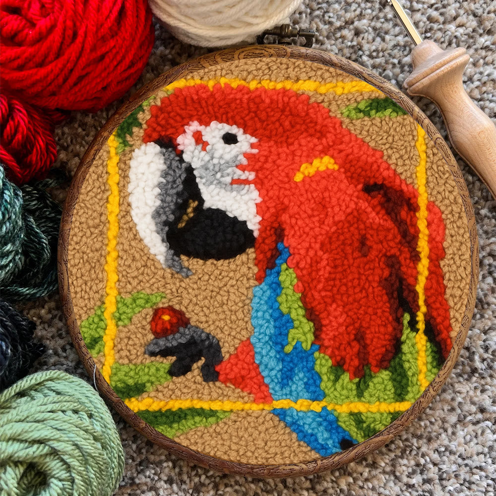 Scarlet Macaw Punch Needle Kit - Artisan-crafted Art | Tropical-themed For Diy Enthusiasts - image 10