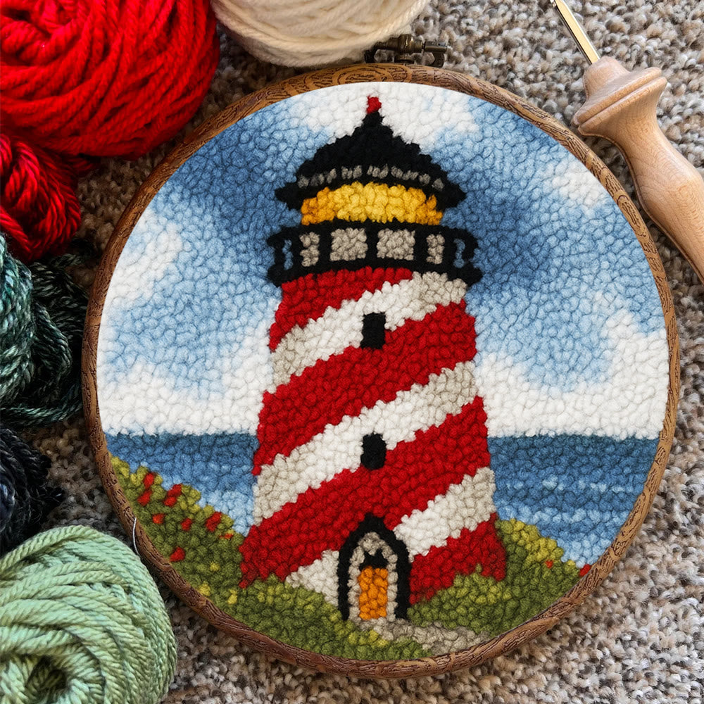 Nautical Lighthouse Punch Needle Kit - Playful Desert Decor | Whimsical Diy Creation - image 3