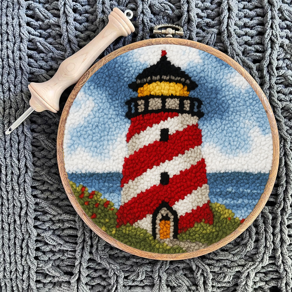 Nautical Lighthouse Punch Needle Kit - Playful Desert Decor | Whimsical Diy Creation - image 11