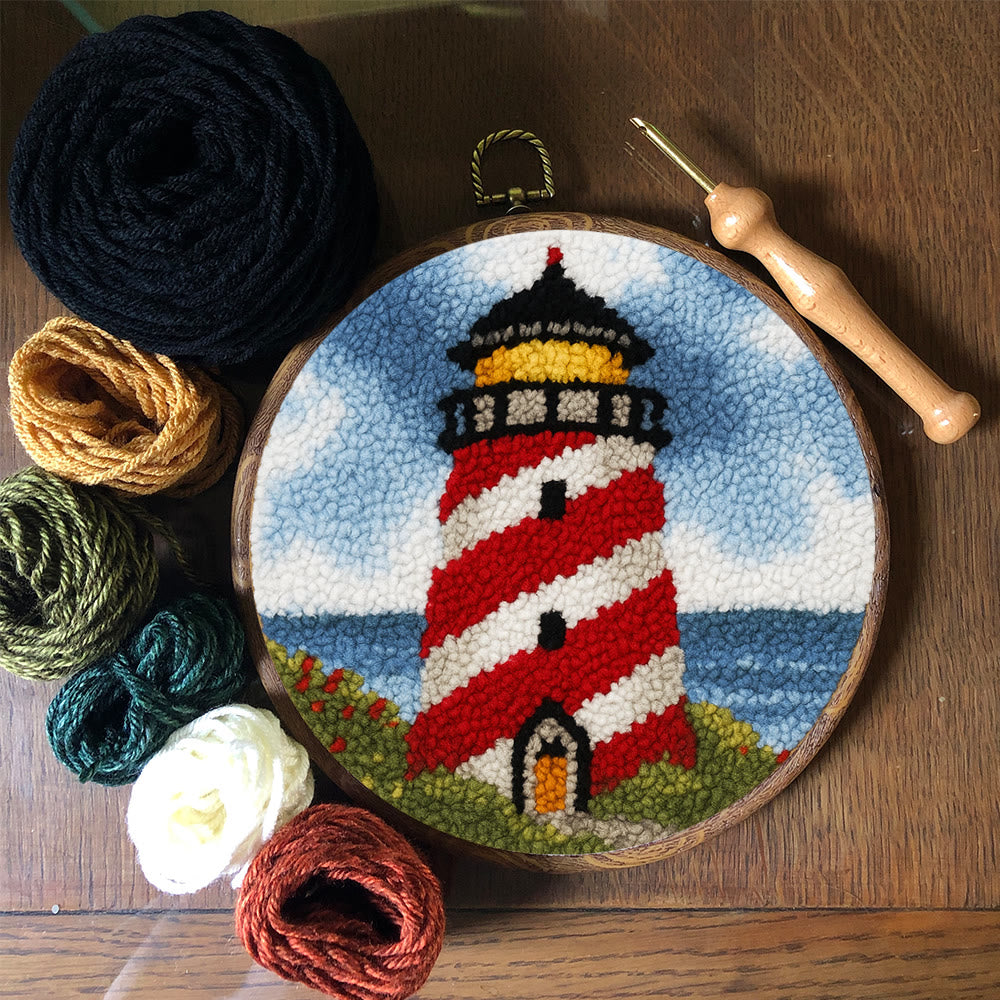 Nautical Lighthouse Punch Needle Kit - Playful Desert Decor | Whimsical Diy Creation - image 2