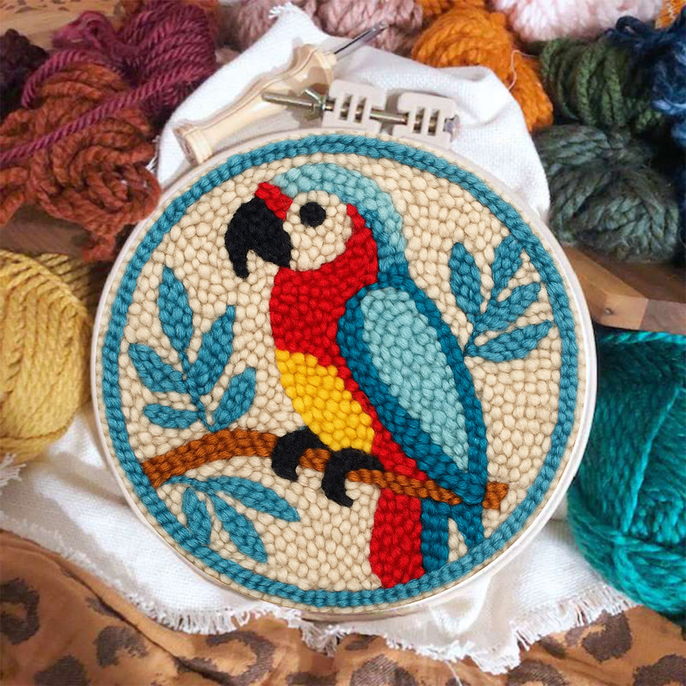 Parrot Tropical Punch Needle Kit - Geeky Decor Must-have | Fantasy Enthusiast Craft - image 1