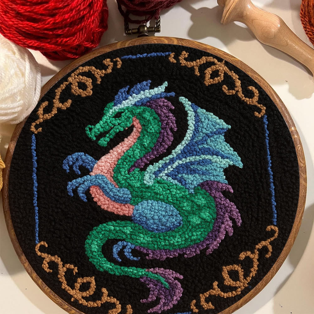 Mythical Dragon Punch Needle Kit - Artisan-crafted Art | Exotic Handcraft Item - image 5