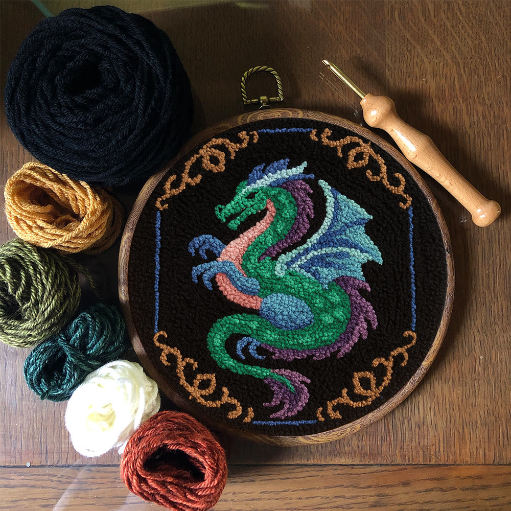 Mythical Dragon Punch Needle Kit - Artisan-crafted Art | Exotic Handcraft Item - image 9