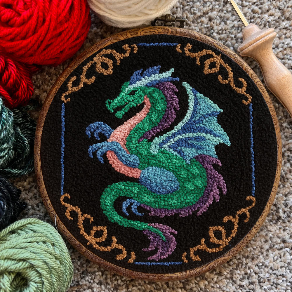 Mythical Dragon Punch Needle Kit - Artisan-crafted Art | Exotic Handcraft Item - image 4