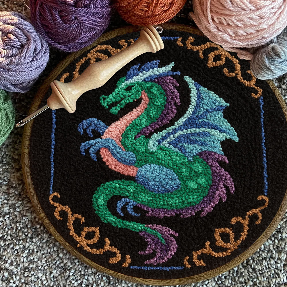 Mythical Dragon Punch Needle Kit - Artisan-crafted Art | Exotic Handcraft Item - image 11